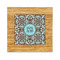 Floral Bamboo Trivet with 6" Tile - FRONT