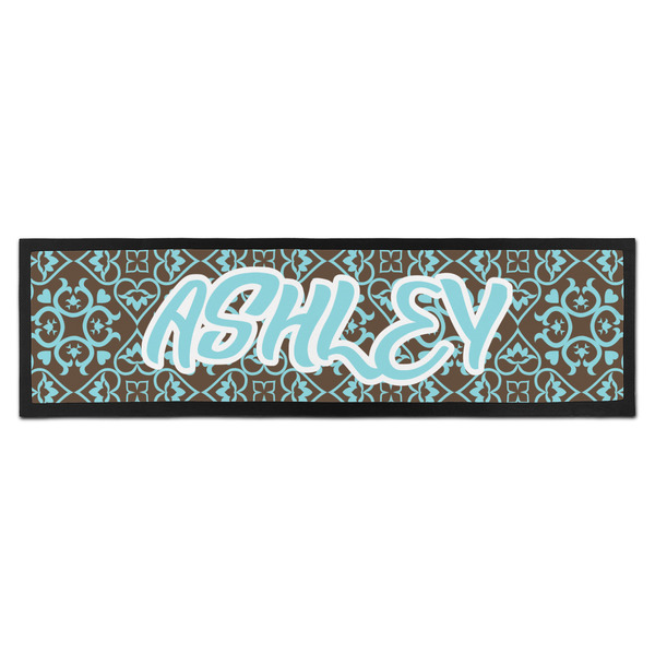 Custom Floral Bar Mat - Large (Personalized)
