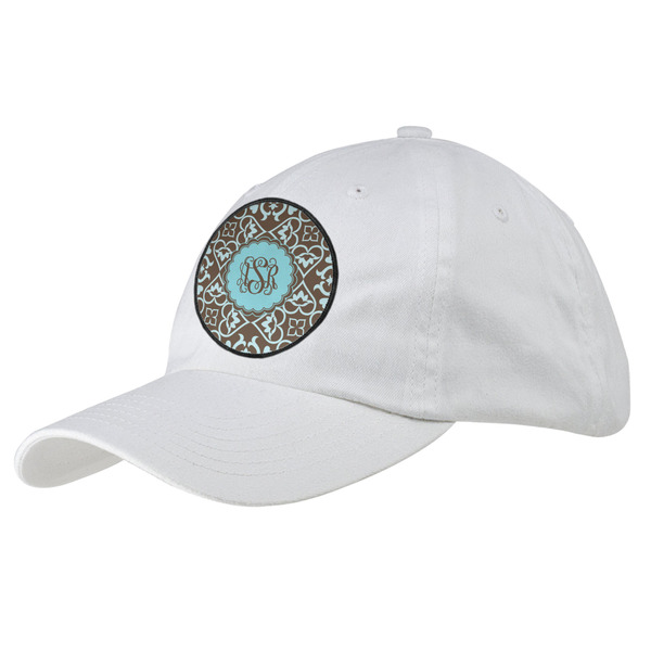 Custom Floral Baseball Cap - White (Personalized)