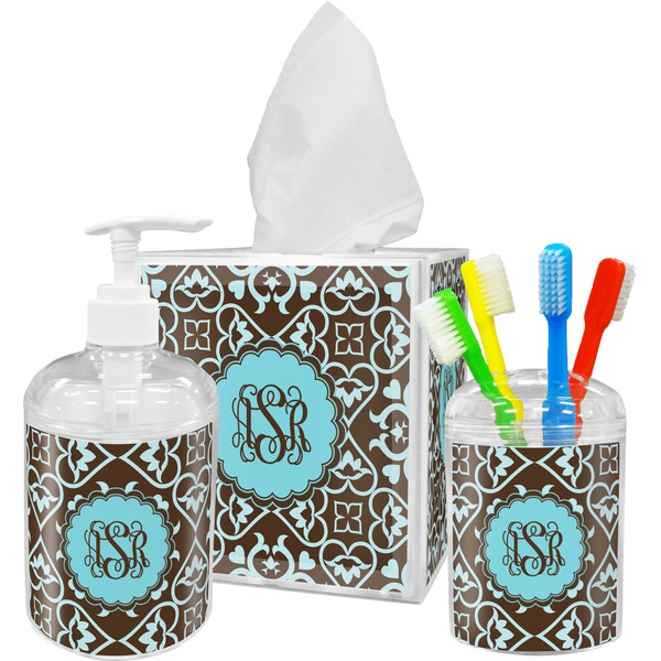 Floral Bathroom Accessories Set (Personalized)