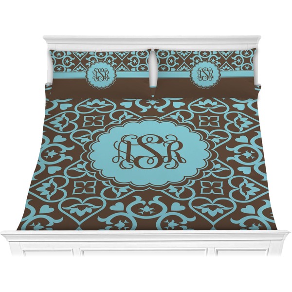 Custom Floral Comforter Set - King (Personalized)