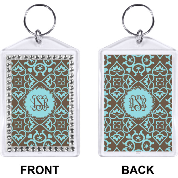 Floral Bling Keychain (Front + Back)