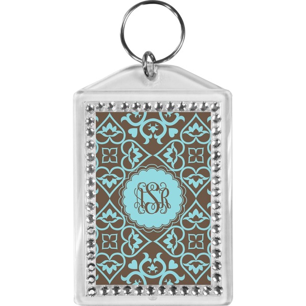 Custom Floral Bling Keychain (Personalized)