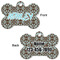 Floral Bone Shaped Dog ID Tag - Large - Approval