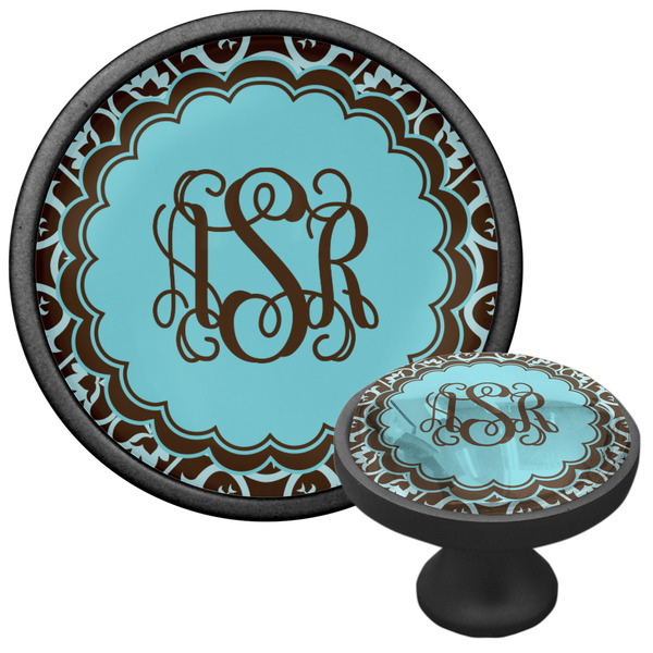 Floral Cabinet Knob - Black - Multi Angle