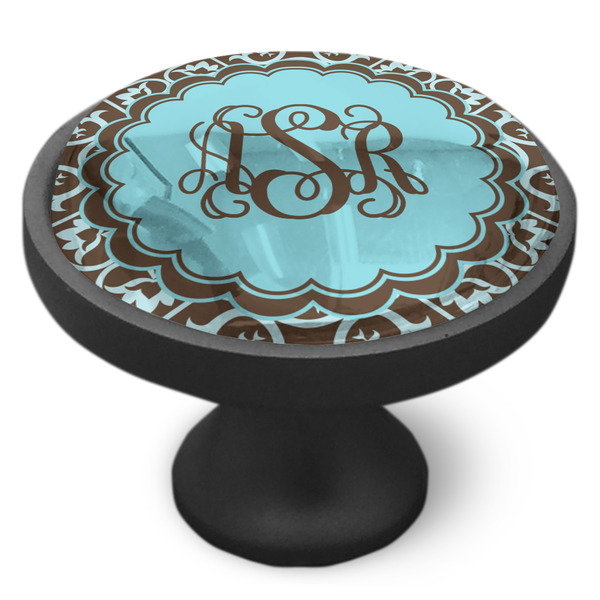 Floral Cabinet Knob - Black - Side