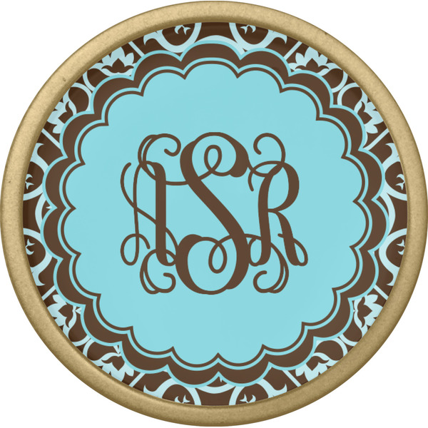 Floral Cabinet Knob - Gold - Front