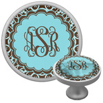Floral Cabinet Knob (Silver) (Personalized)