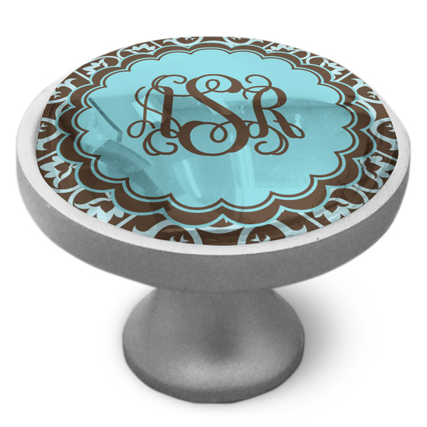 Floral Cabinet Knob - Nickel - Side