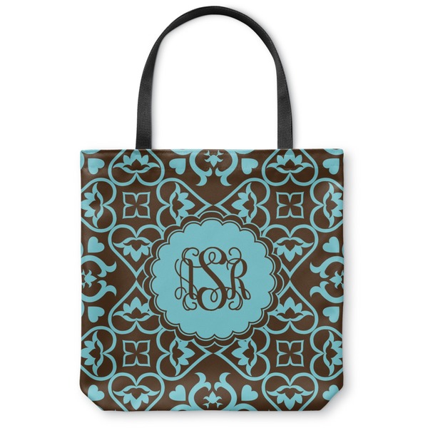 Custom Floral Canvas Tote Bag - Large - 18"x18" (Personalized)
