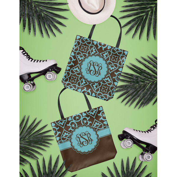 Floral Canvas Tote Lifestyle Front and Back