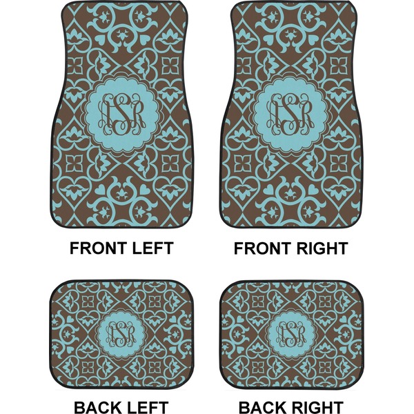 Floral Car Floor Mats Set (2F + 2B)
