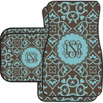 Floral Car Floor Mats Set - 2 Front & 2 Back (Personalized)