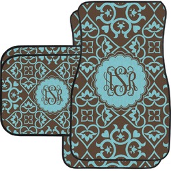 Floral Car Floor Mats Set - 2 Front & 2 Back (Personalized)