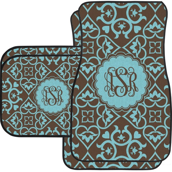Floral Custom Car Floor Mats (Back Seat)