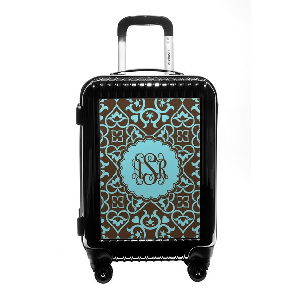 Custom Floral Carry On Hard Shell Suitcase (Personalized)