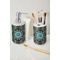 Floral Ceramic Bathroom Accessories - LIFESTYLE (toothbrush holder & soap dispenser)