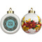Floral Ceramic Christmas Ornament - Poinsettias (APPROVAL)