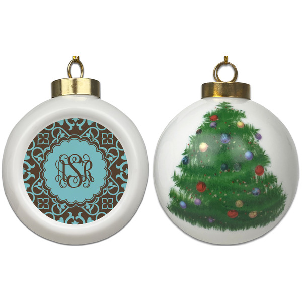 Floral Ceramic Christmas Ornament - X-Mas Tree (APPROVAL)