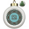 Floral Ceramic Christmas Ornament - Xmas Tree (Front View)
