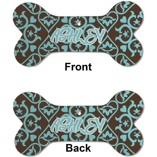 Floral Ceramic Flat Ornament - Bone Front & Back (APPROVAL)