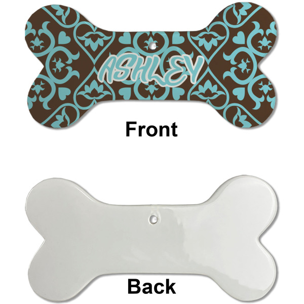 Floral Ceramic Flat Ornament - Bone Front & Back Single Print (APPROVAL)