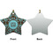 Floral Ceramic Flat Ornament - Star Front & Back (APPROVAL)