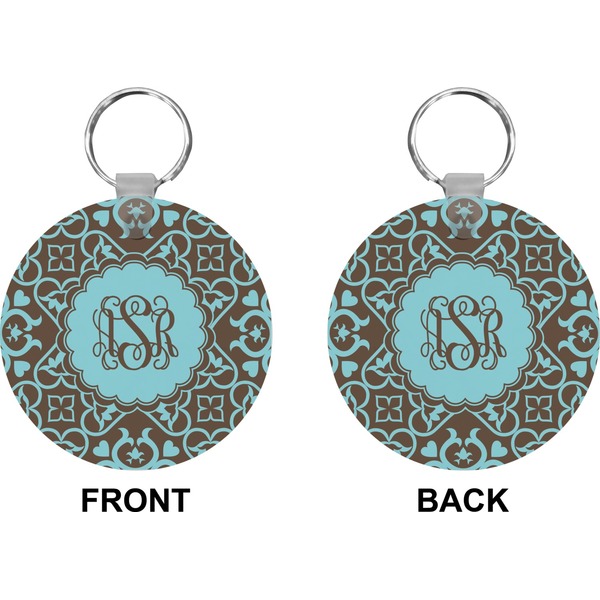 Floral Circle Keychain (Front + Back)