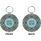 Floral Circle Keychain (Front + Back)