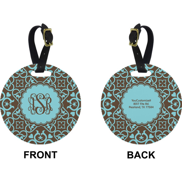 Floral Circle Luggage Tag (Front + Back)