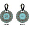 Floral Circle Luggage Tag (Front + Back)