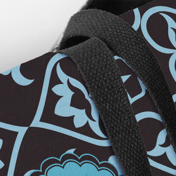 Floral Closeup of Tote w/Black Handles