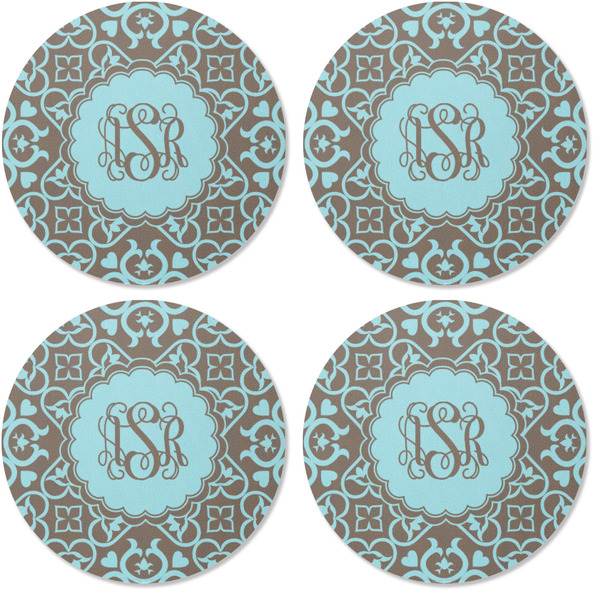 Floral Coaster Round Rubber Back - Apvl