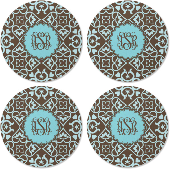Floral Coaster Round Rubber Back - Apvl