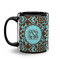 Floral Coffee Mug - 11 oz - Black