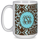 Floral 15 Oz Coffee Mug - White (Personalized)