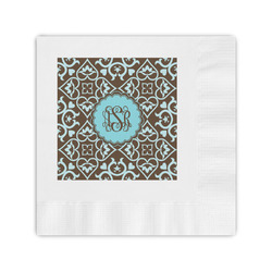 Floral Coined Cocktail Napkins (Personalized)