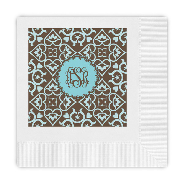 Custom Floral Embossed Decorative Napkins (Personalized)