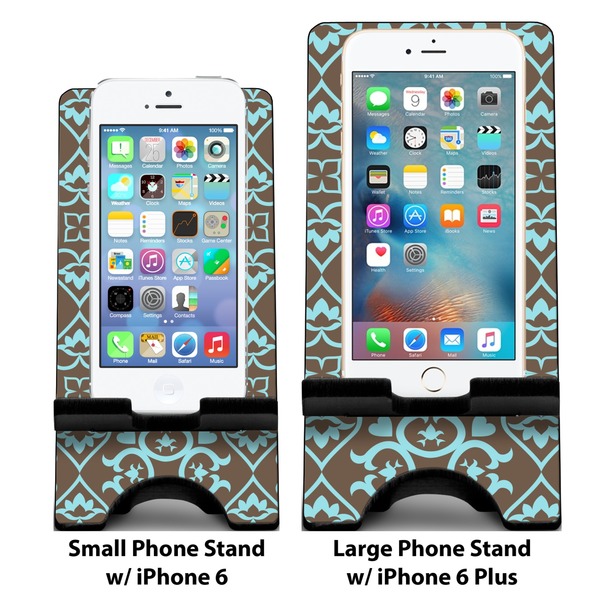 Floral Compare Phone Stand Sizes - with iPhones