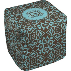 Floral Cube Pouf Ottoman (Personalized)