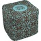 Floral Cube Poof Ottoman (Top)