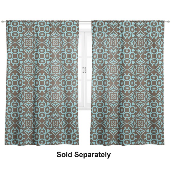 Custom Floral Curtain Panel - Custom Size