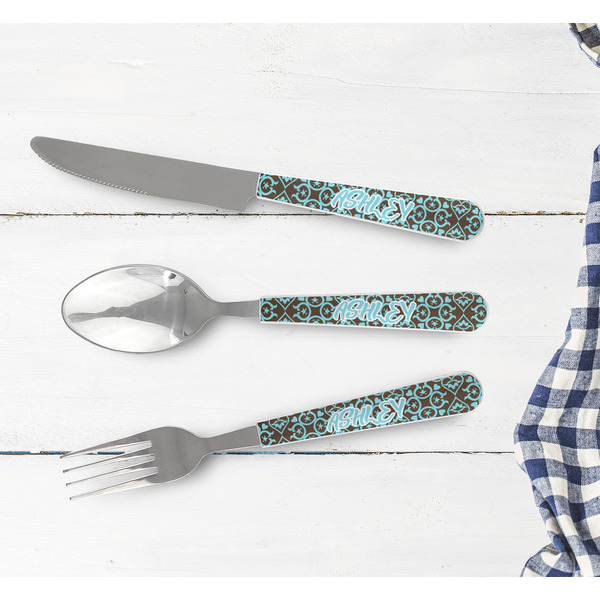 Floral Cutlery Set - w/ PLATE