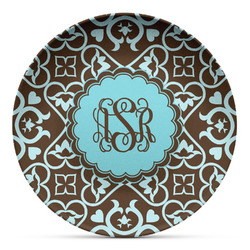 Floral Microwave Safe Plastic Plate - Composite Polymer (Personalized)
