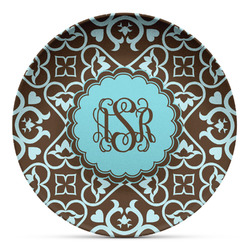 Floral Microwave Safe Plastic Plate - Composite Polymer (Personalized)