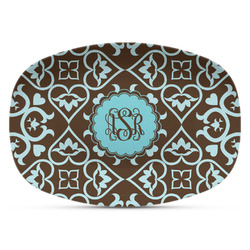 Floral Plastic Platter - Microwave & Oven Safe Composite Polymer (Personalized)