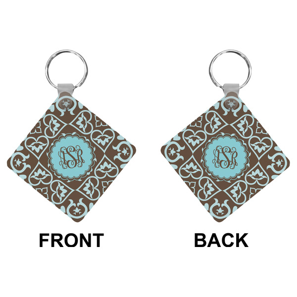 Floral Diamond Keychain (Front + Back)