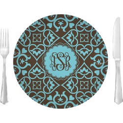 Floral Glass Lunch / Dinner Plate 10" (Personalized)