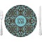 Floral 10" Glass Lunch / Dinner Plates - Single or Set (Personalized)