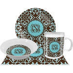 Floral Dinner Set - Single 4 Pc Setting w/ Monograms